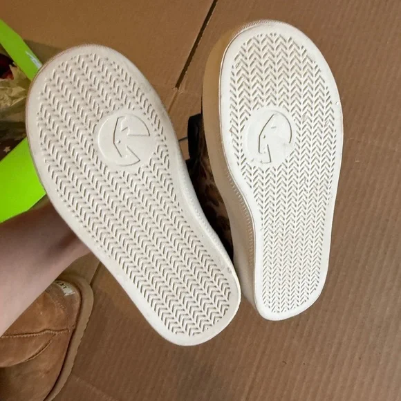 Brown and Black High-Top Sneakers with Animal Print - Picture 4 of 5